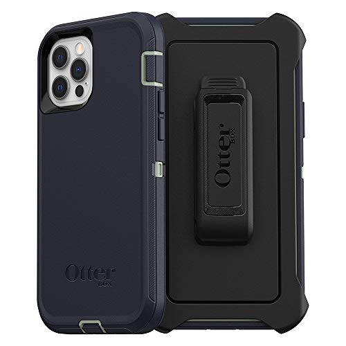 Otterbox Defender Series Screenless Edition Case For Iphone 12 & Iphone 12 Pro Varsity Blues (Desert Sage/Dress Blues)