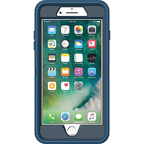 Otterbox Defender Series Case For Iphone 7 Plus (Only) Retail Packaging Bespoke Way (Blazer Blue/Stormy Seas Blue)