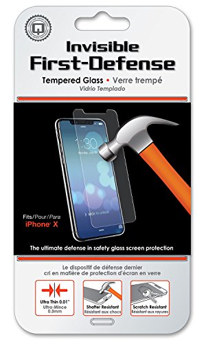 (25 Pack) Apple Iphone X Screen Protector Qmadix Invisible First-Defense Tempered Glass For Iphone X/Xs