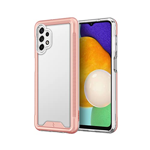 Zizo Ion Series For Galaxy A13 / A13 5g Case Military Grade Drop Tested With Tempered Glass Screen Protector Rose Gold