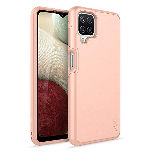 Zizo Realm Series For Galaxy A12 Case Sleek Modern Protection Rose Gold