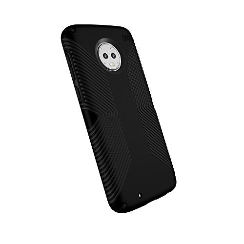 Speck Products Compatible Phone Case For Motorola Moto G6, Presidio Grip Case, Black/Black (112316-1050)