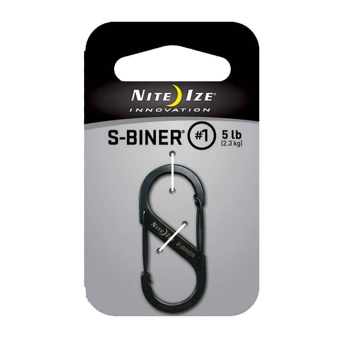 Nite Ize S-Biner Stainless Steel Size Num 1 Black