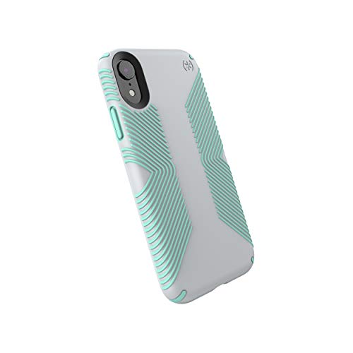 Speck Products Compatible Phone Case For Apple Iphone Xr, Presidio Grip Case, Dolphin Grey/Aloe Green