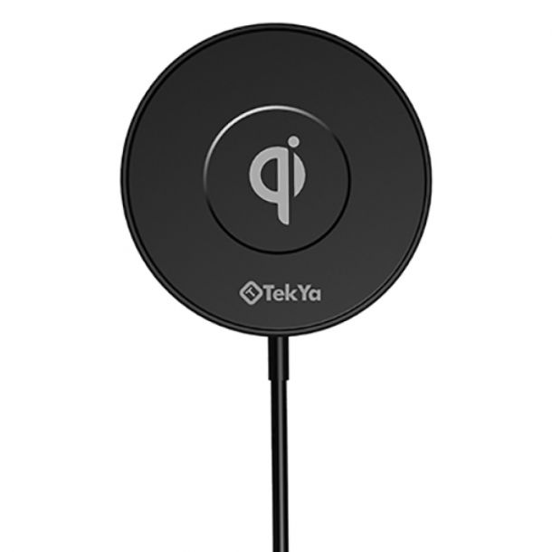 Tekya Qitek Spot 15w Qi Wireless Charging Pad With Magnetic Suction Black