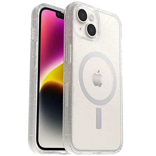 Otterbox Symmetry Series+ Clear Antimicrobial Case With Magsafe For Iphone 14 & Iphone 13 Stardust (Clear/Glitter)