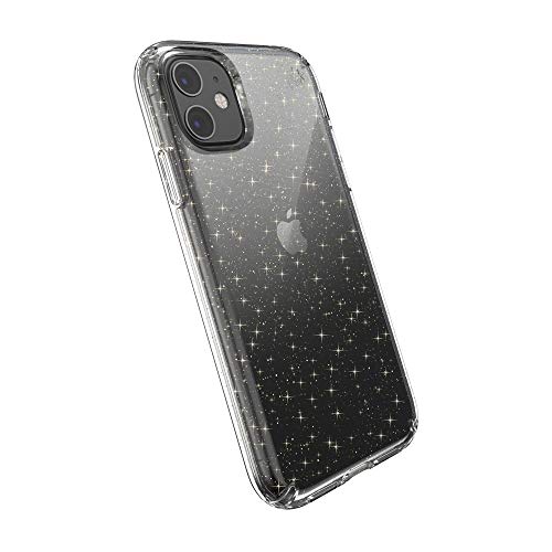 Speck Iphone 11 Case Presidio Clear + Glitter Protective Ultra Thin Slim Hard Anti Scratch Cover Clear/Glitter