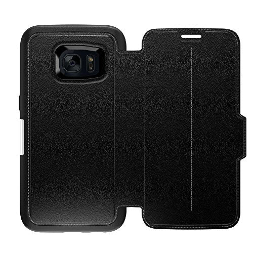 Otterbox Strada Series Leather Wallet Case For Samsung Galaxy S7 Retail Packaging Phantom (Black/Black Leather)