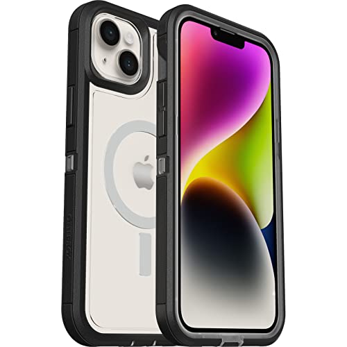 Otterbox Defender Xt Case For Iphone 14 Plus With Magsafe, Shockproof, Drop Proof, Ultra-Rugged, Protective Case, 5x Tested To Military Standard, Clear/Black Non-Retail Packaging