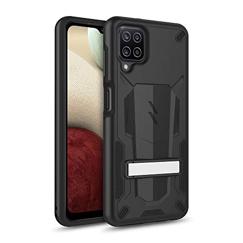 Zizo Transform Series For Galaxy A12 Case Rugged Dual-Layer Protection With Kickstand Black